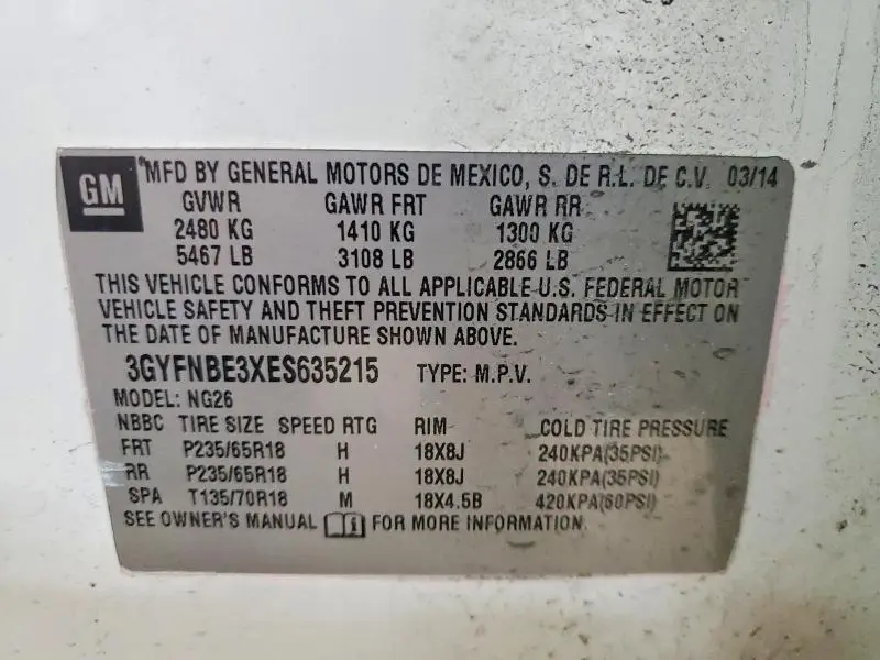 2014 CADILLAC SRX LUXURY COLLECTION  