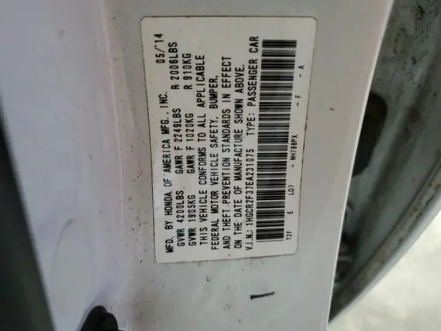 2014 HONDA ACCORD LX  