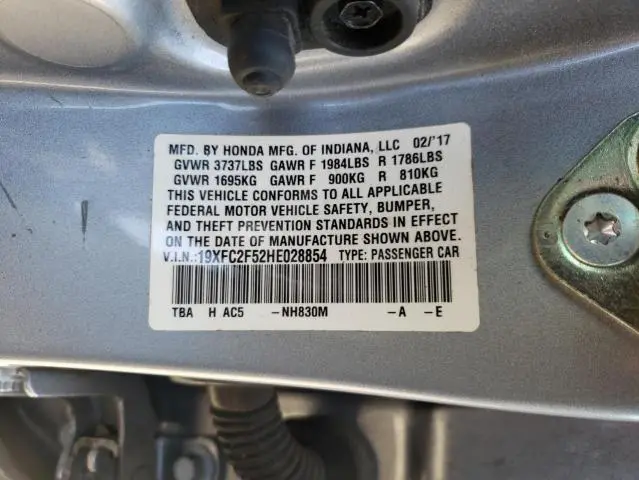 2017 HONDA CIVIC LX  