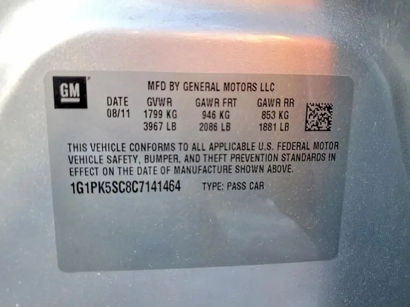 2012 CHEVROLET CRUZE ECO  