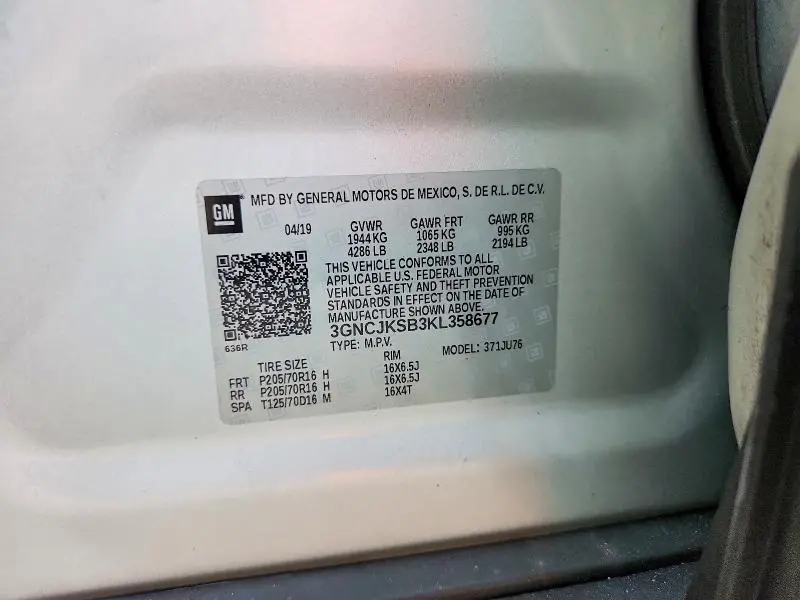 2019 CHEVROLET TRAX LS  