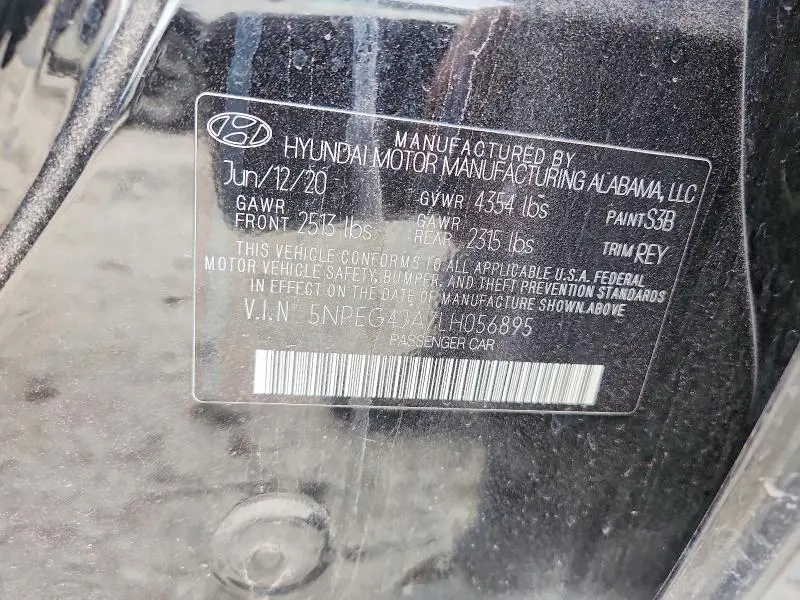 2020 HYUNDAI SONATA SE  