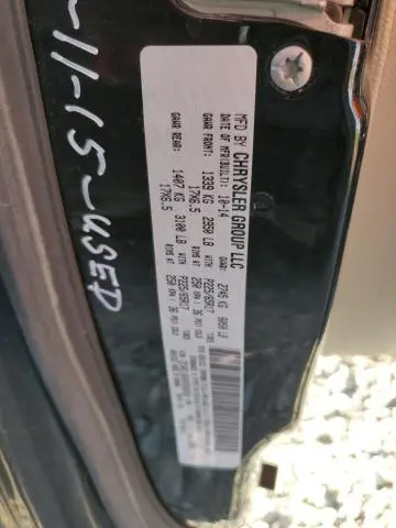 2015 CHRYSLER TOWN & COUNTRY TOURING  
