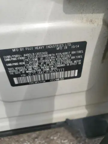 2015 SUBARU FORESTER 2.5I LIMITED  