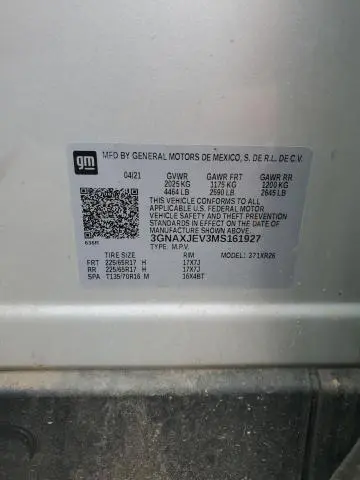 2021 CHEVROLET EQUINOX LT  