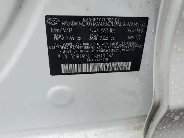 2019 HYUNDAI ELANTRA SEL  