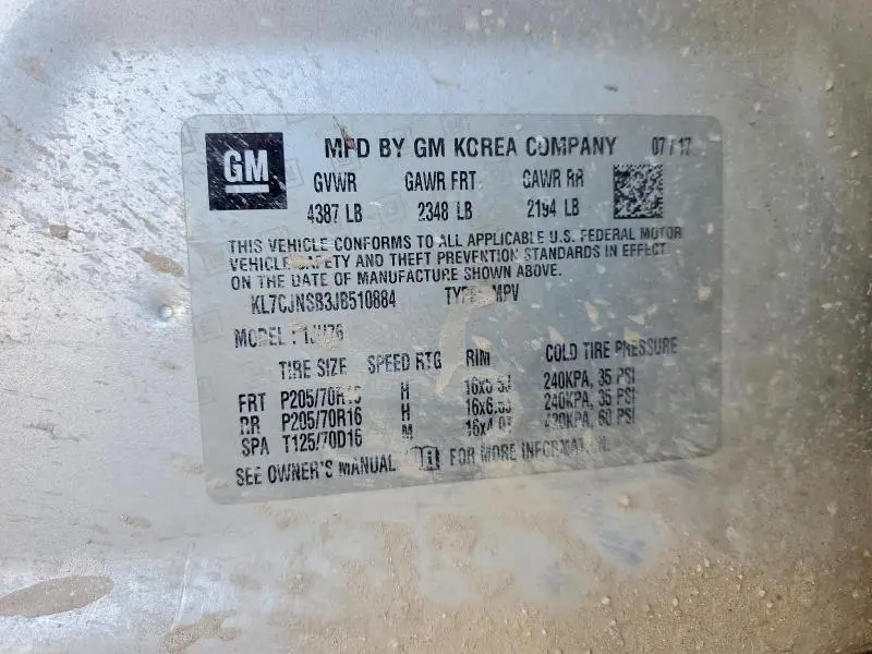 2018 CHEVROLET TRAX LS  