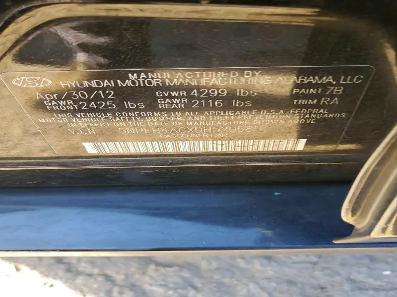 2013 HYUNDAI SONATA GLS  