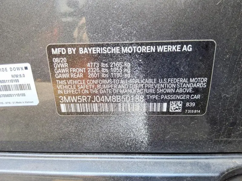 2021 BMW 330XI   