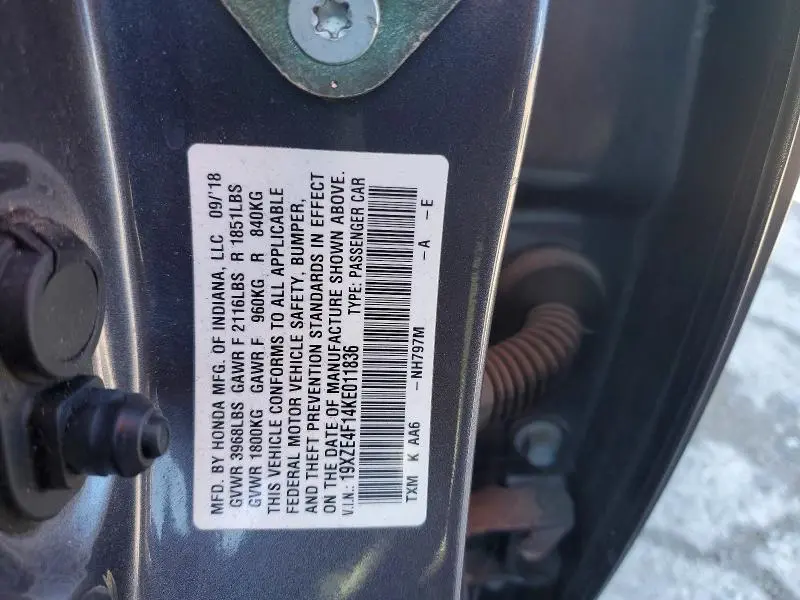 2019 HONDA INSIGHT LX  