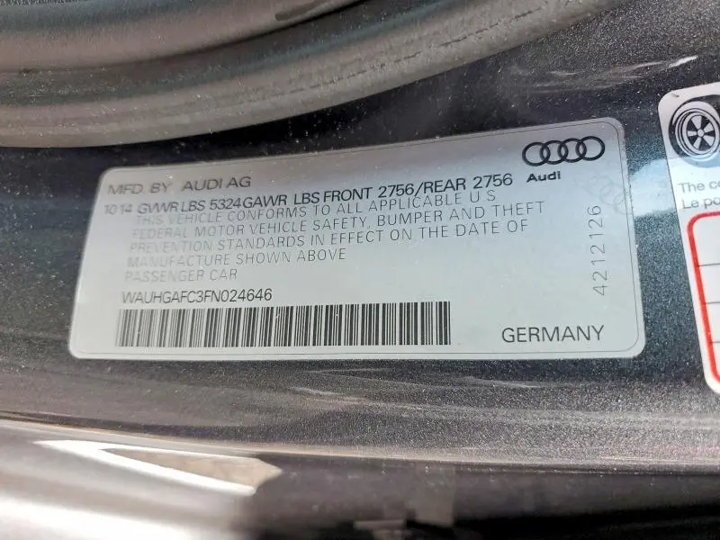 2015 AUDI A6 PRESTIGE  