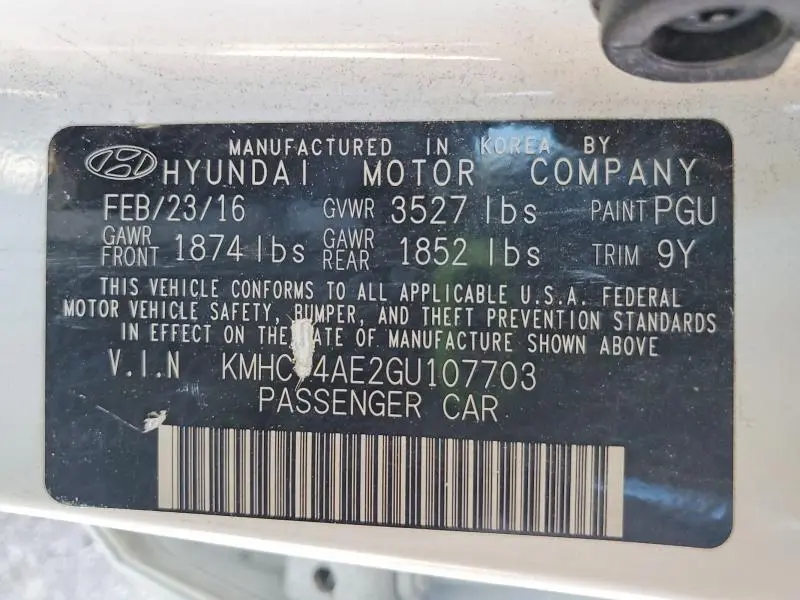 2016 HYUNDAI ACCENT SE  