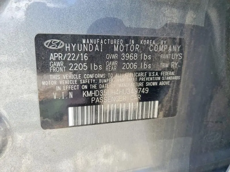 2017 HYUNDAI ELANTRA GT BASE  