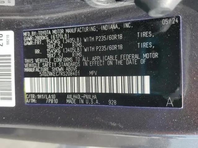 2024 TOYOTA SIENNA LIMITED  