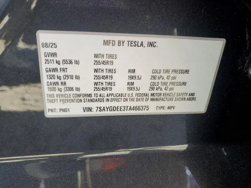 2026 TESLA MODEL Y   