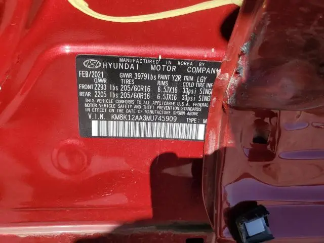 2021 HYUNDAI KONA SE  