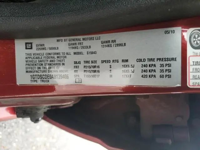 2010 GMC CANYON SLE  