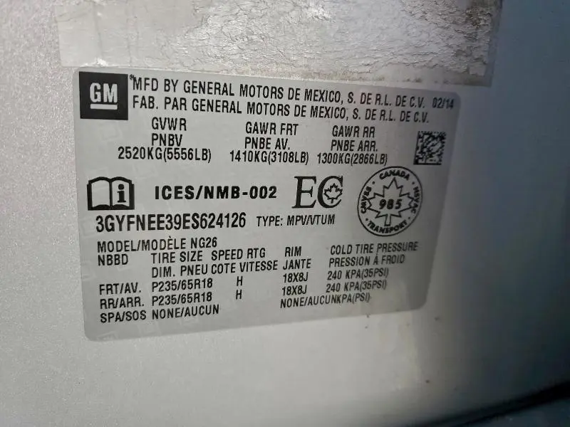 2014 CADILLAC SRX LUXURY COLLECTION  