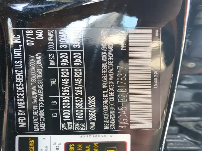 2018 MERCEDES-BENZ GLE 350 4MATIC  