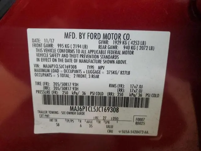 2018 FORD ECOSPORT SES  