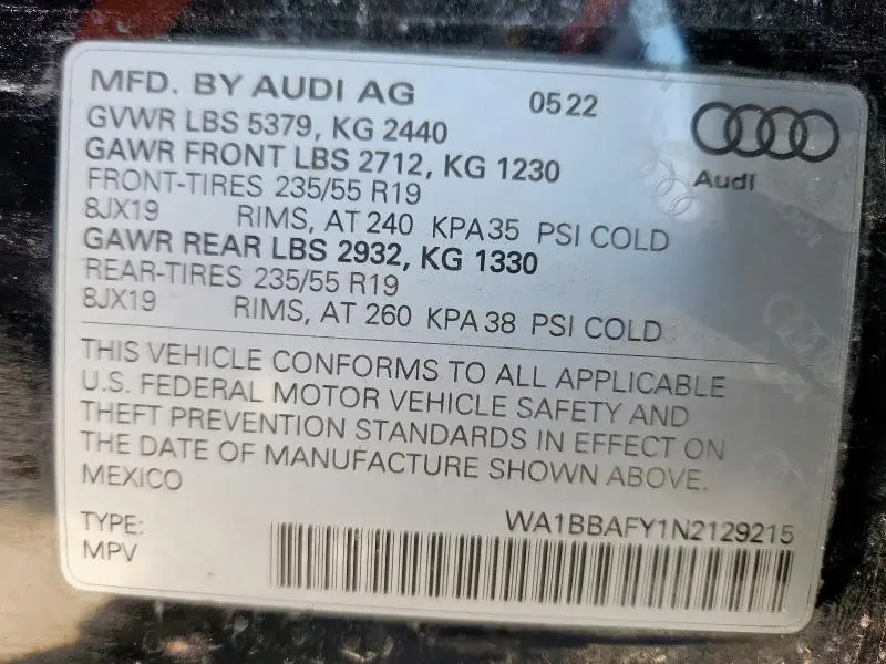 2022 AUDI Q5 PREMIUM PLUS 40  