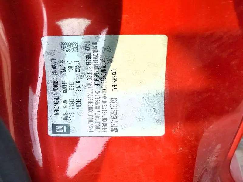 2014 CHEVROLET CAMARO LS  