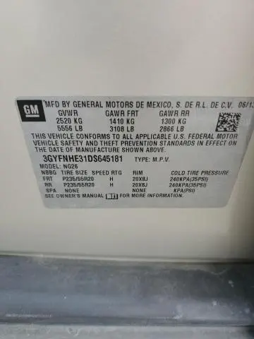 2013 CADILLAC SRX PERFORMANCE COLLECTION  