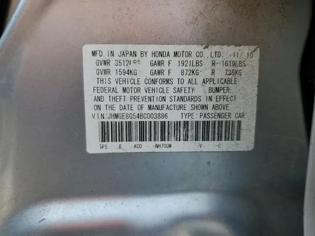 2011 HONDA FIT SPORT  