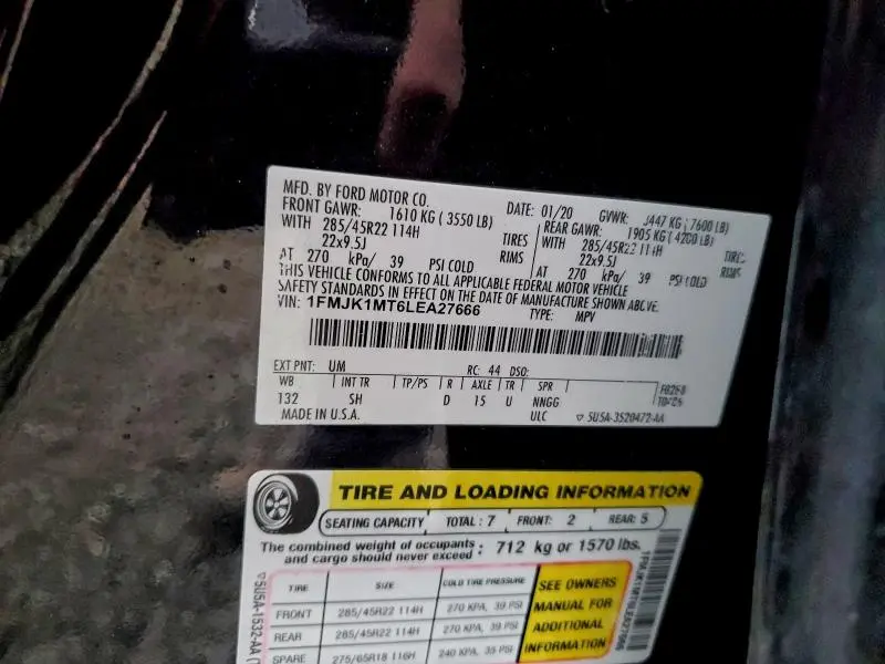 2020 FORD EXPEDITION MAX PLATINUM  