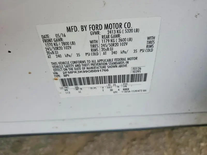 2016 FORD EDGE TITANIUM  