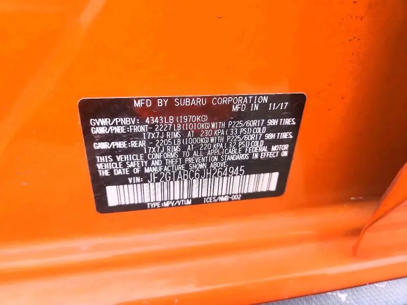 2018 SUBARU CROSSTREK PREMIUM  