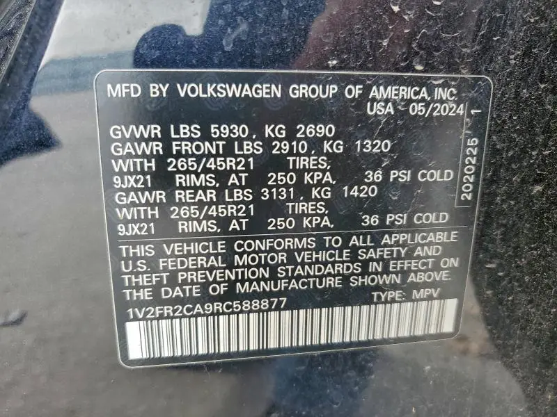 2024 VOLKSWAGEN ATLAS SEL PREMIUM R-LINE  