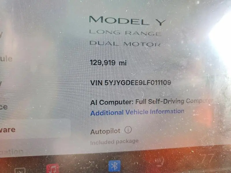 2020 TESLA MODEL Y   
