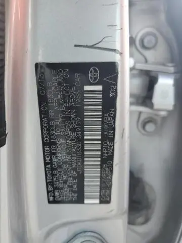 2013 TOYOTA PRIUS C   