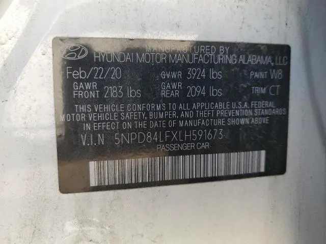 2020 HYUNDAI ELANTRA SEL  