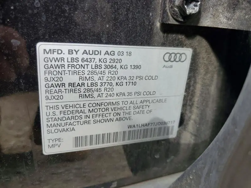 2018 AUDI Q7 PREMIUM PLUS  