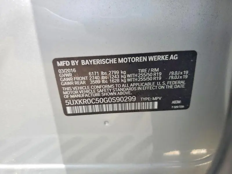 2016 BMW X5 XDRIVE35I  