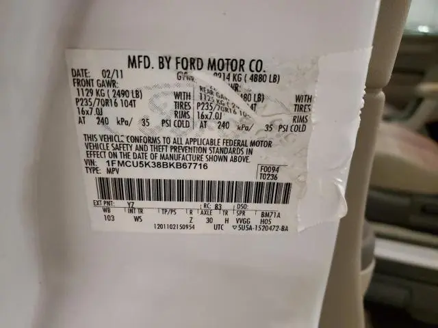 2011 FORD ESCAPE HYBRID  