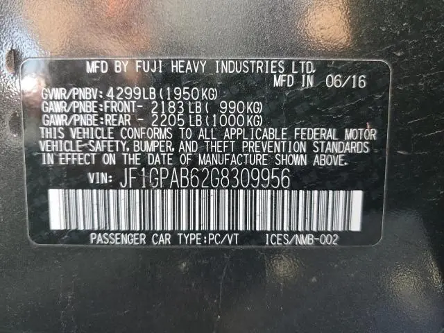 2016 SUBARU IMPREZA PREMIUM  