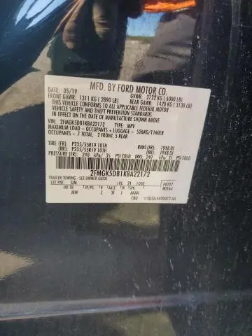 2019 FORD FLEX LIMITED  