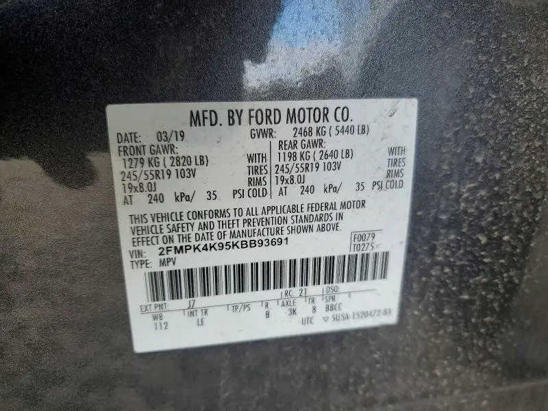 2019 FORD EDGE TITANIUM  