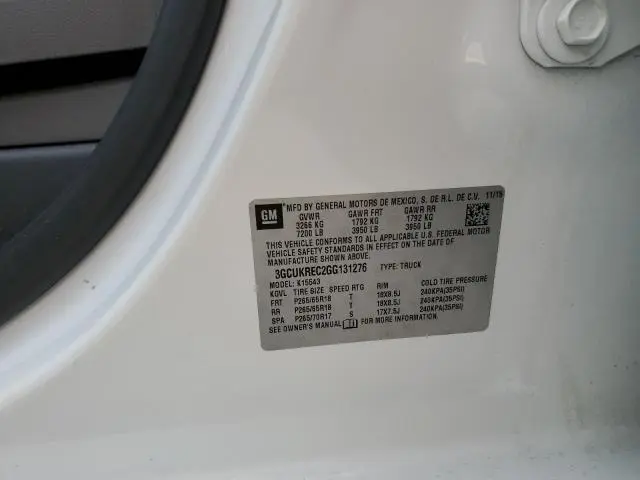 2016 CHEVROLET SILVERADO K1500 LT  