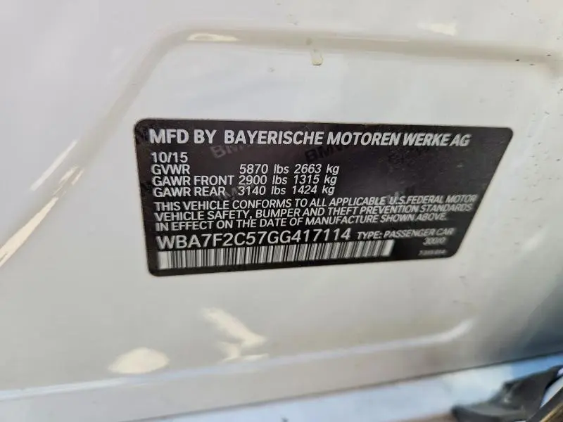 2016 BMW 750 XI  