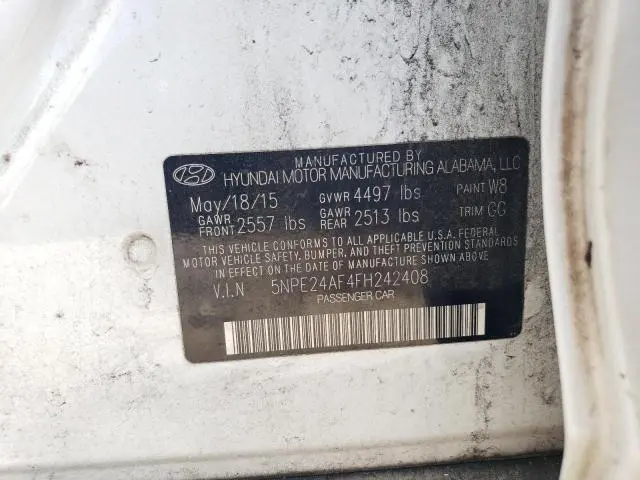 2015 HYUNDAI SONATA SE  