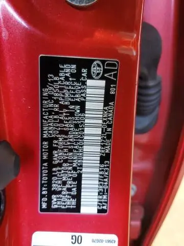 2014 TOYOTA COROLLA L