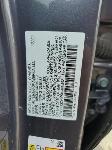 2022 HONDA ACCORD EXL