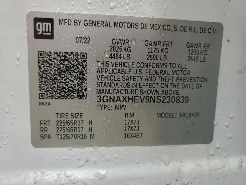 2022 CHEVROLET EQUINOX LS  