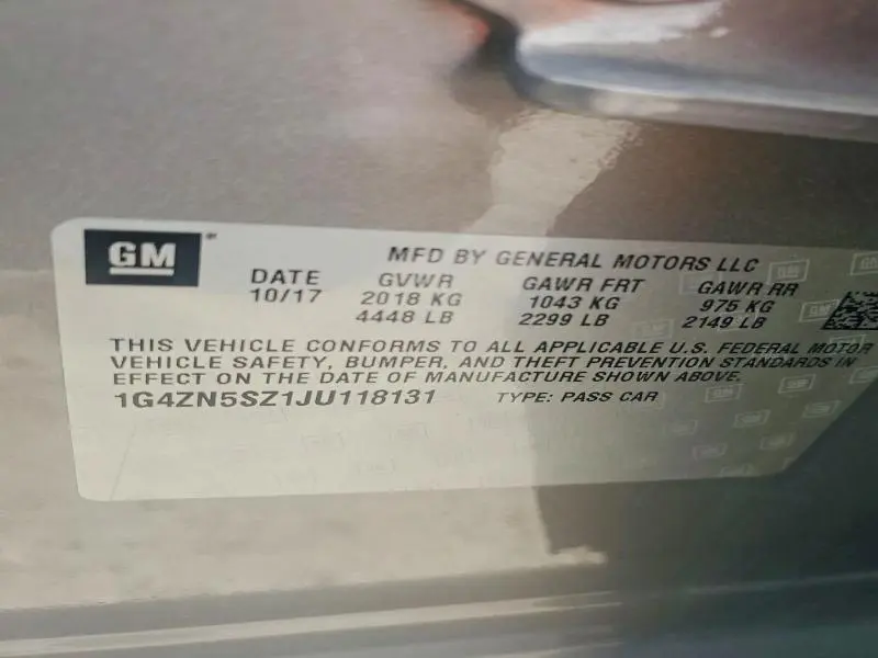 2018 BUICK LACROSSE PREFERRED  