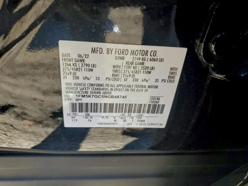 2022 FORD EXPLORER ST  