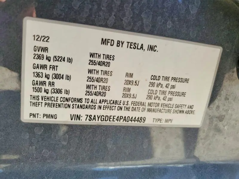 2023 TESLA MODEL Y   